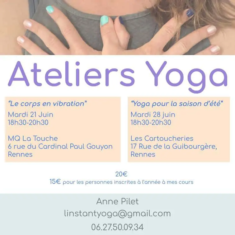 ateliers yoga juin